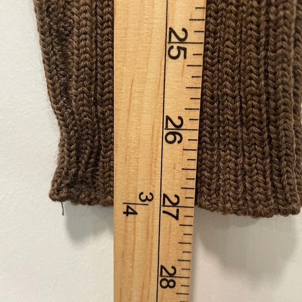 Vintage US Military 100% Wool 5 Button Henley Sweater Brown Mens Large 42-44